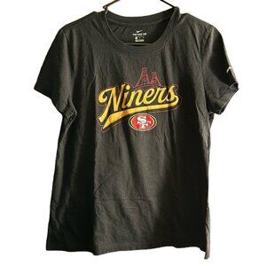 The Nike Tee San Francisco Niners Football Black Shirt Size Med EUC #0870-OAK